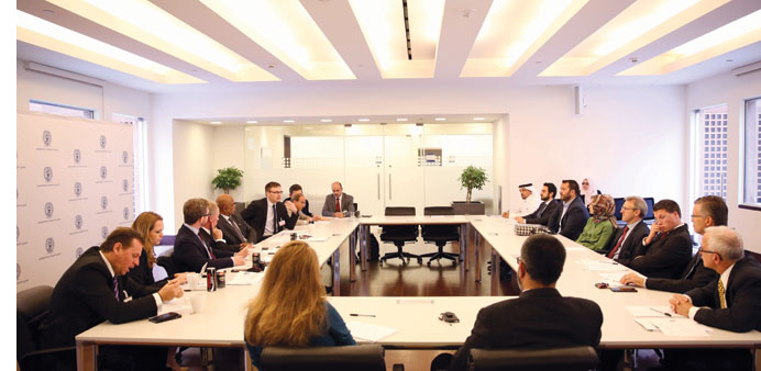 GU-Q panel in a meeting with the visiting Nato delegation.