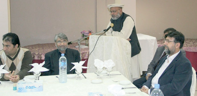 Khanzada speaking at the event.