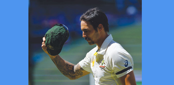A file picture shows now-retired Australian pacer Mitchell Johnson.