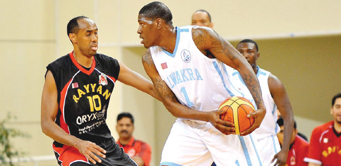 Action from the Qatar Cup matches between Al Gharafa and Al Khor (top) and Al Rayyan Al Wakrah (bottom) at the Al Gharafa Sports Club yesterday.