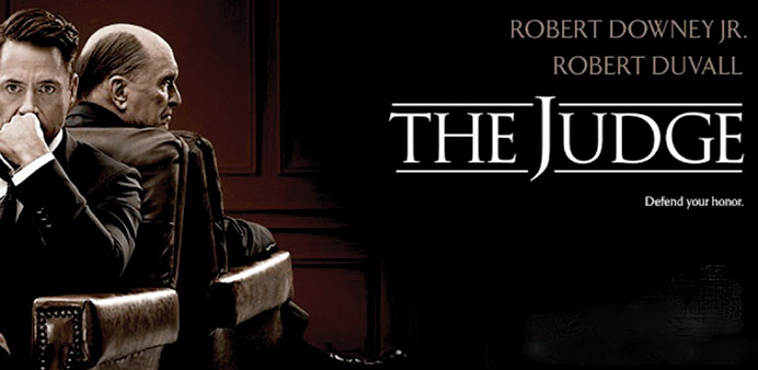 DRAMATIC: Robert Downey Jr and Robert Duvall in The Judge.