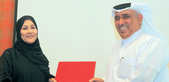 Saleh al-Muhannadi and Dr Aisha al-Mannai at the event.