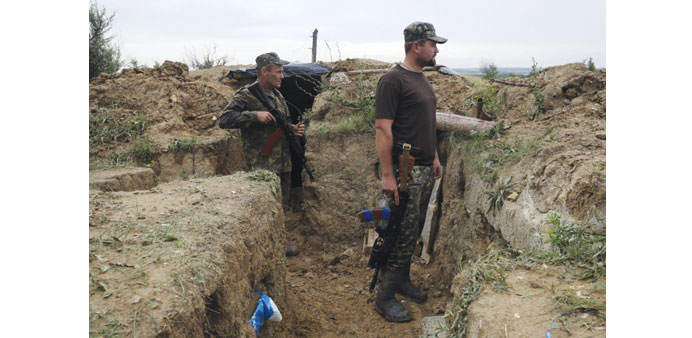  Ukrainian forces near Gorlivka, in the Donetsk region.