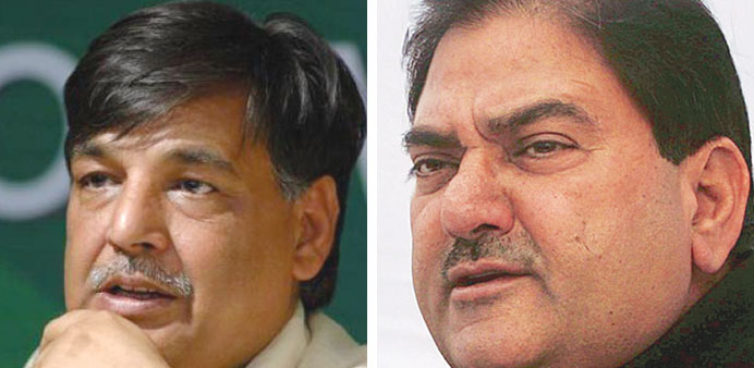 Indian Olympic Association president Abhay Singh Chautala (right) and secretary general Lalit Bhanot (left) will be kept out of the election process.