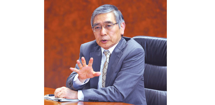 Kuroda says an important merit of monetary policy is flexibility.