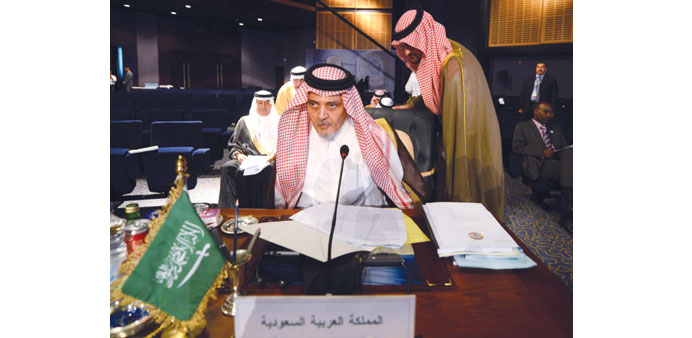 Prince Saud attends the summit in Sharm El Sheikh yesterday.