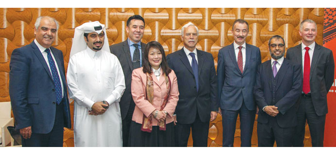 Officials of EAA and UN agencies after signing the agreements yesterday.