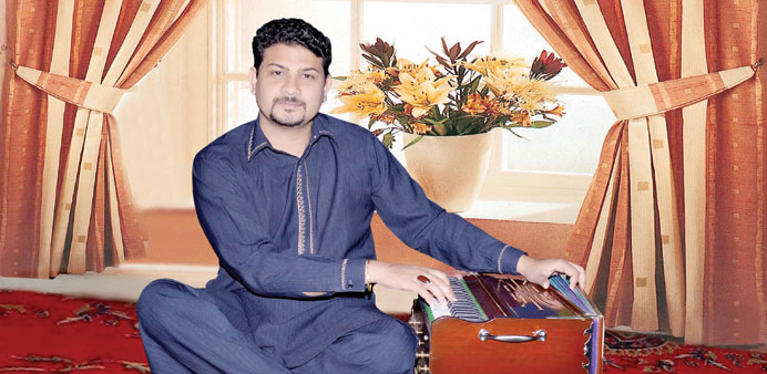 SING ON: Tahir Pervez Mehdi with his harmonium. The Pakistani singer has been trained by legendary ghazal singer Late Pervez Mehdi.