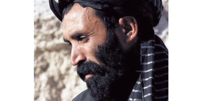 Taliban chief Mullah Mohamed Omar Mujahid.-File photo.
