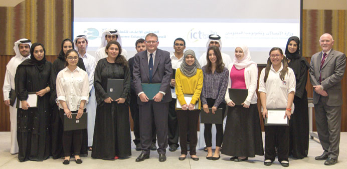 ictQATAR honors some of the Wasla Pilot Project participants.