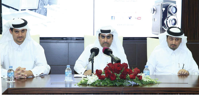 SEC and Al Salam International officials announcing the launch of the Best Vintage Photography contest at a press conference.
