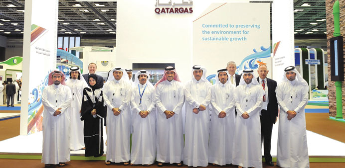 Qatargas officials at QP Environment Fair 2014.