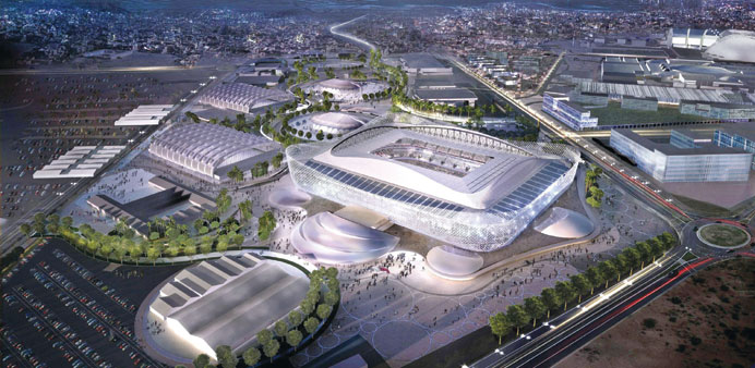 A computer image of the upcoming Al Rayyan Stadium.