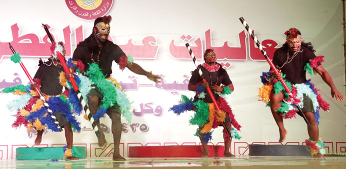 An entertainment programme being held at the Heritage Village.
