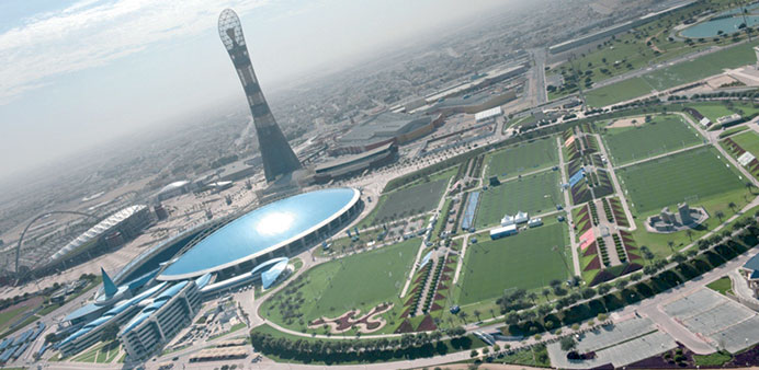A view of the Aspire Zone.