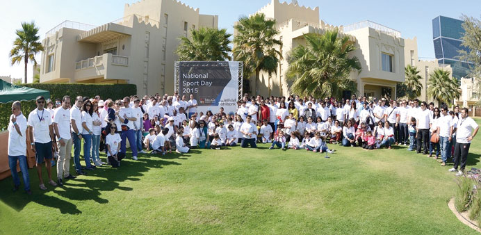 Ahlibank and EAA employees participated in a range of activities during two joint events held to mark National Sport Day.