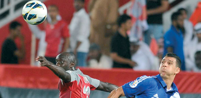 Action from the Lekhwiya-Al Hilal match in the Asian Champions League in Doha yesterday.