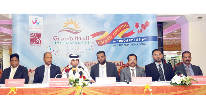 Grand Mall officials at the press conference.