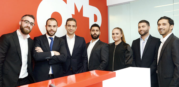  Soufiar (second left) with his team members at the opening of OMD Qatar office. PICTURE: Thajudheen