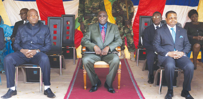 Central African Republic President Michel Djotodia at an official function in Bangui.