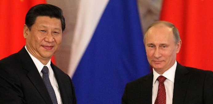 Chinese President Xi Jinping and Russian President Vladimir Putin 