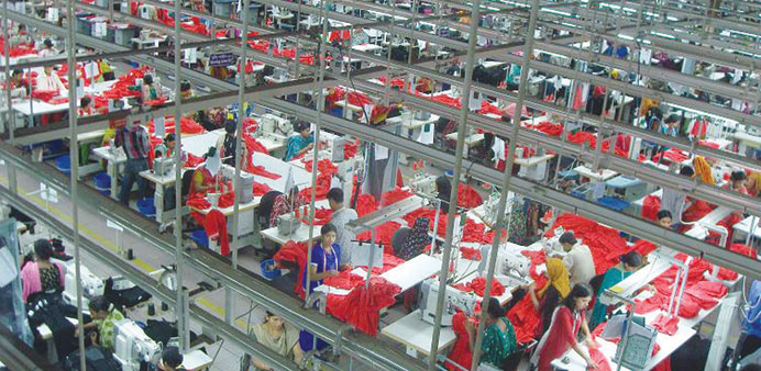 A garment factory in Bangladesh.