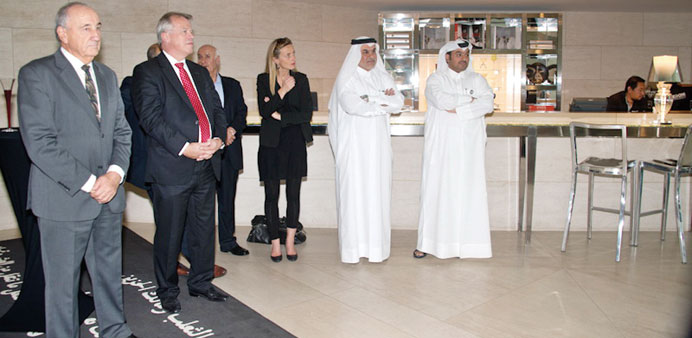 Bonnet, al-Najjar and other officials at the ceremony.