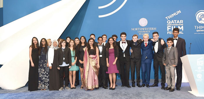 Thimun Qatar Northwestern Film Festival participants and winners.