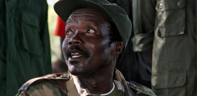 Kony: on the run.