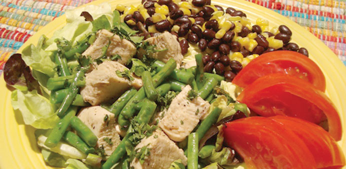 APPETISING:  Summer chicken salad with black beans and corn. 