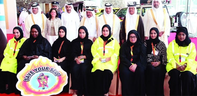 The team behind the project with HE the Prime Minister and Minister of Interior Sheikh Abdullah bin Nasser bin Khalifa al-Thani and other dignitaries 