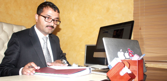 ACCOMPLISHED: Rajendra Kumar Sharma in his office.