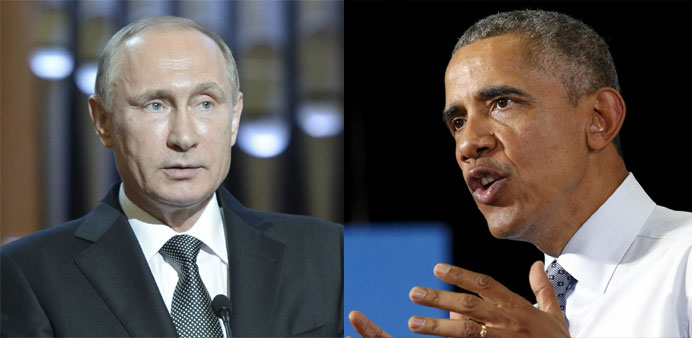 Russian President Vladimir Putin and US President Barack Obama