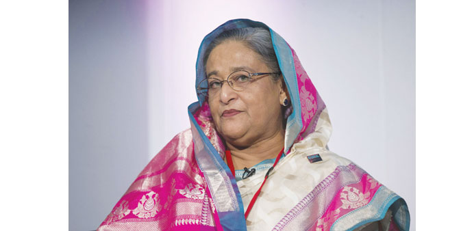 Sheikh Hasina at the Girl Summit 2014 at the Walworth Academy in London on July 22.