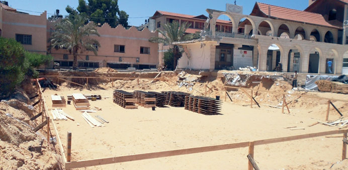 One of the projects under-construction in Palestine.