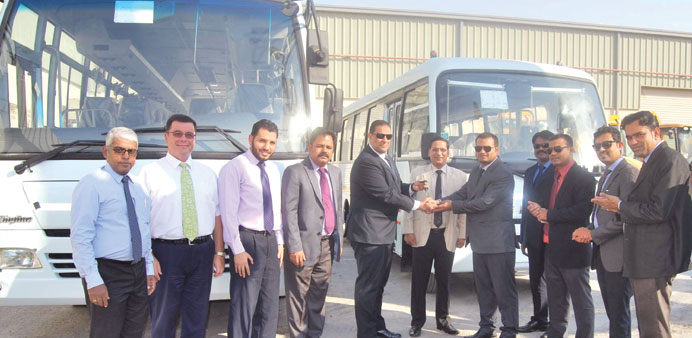 Officials at the handover ceremony.