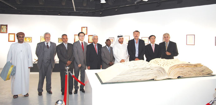 Dr Sulaiti with ambassadors at Katara at a recent programme.