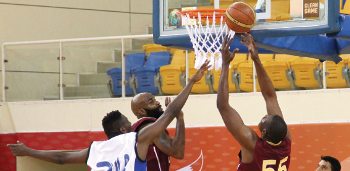 Action from the Emiru2019c Cup basketball tournament at the Al Gharafa Indoor Hall last evening.