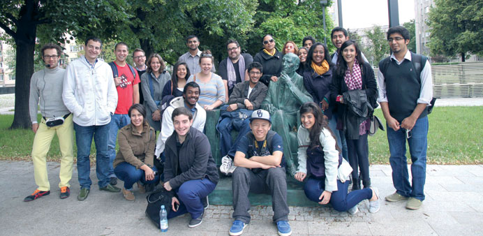 Students during the trip.