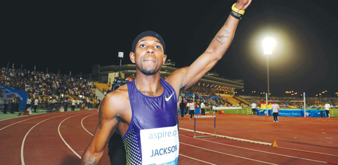 USAu2019s 400m hurdler  Bershawn Jackson.