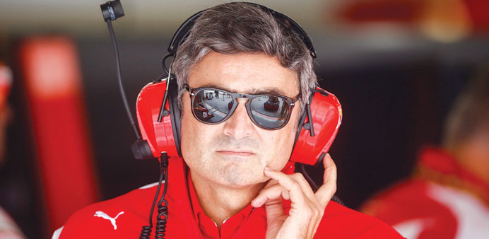 New Ferrari team principal Marco Mattiacci during the first practice session ahead of the Chinese Grand Prix. (EPA)