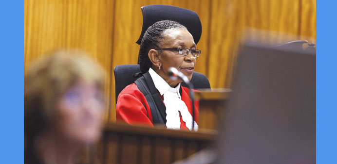 Judge Masipa delivering her verdict on Friday.