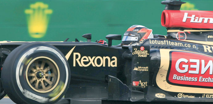  Finnish Formula One driver Kimi Raikkonen of the Lotus F1 Team is on his way to win the Australian Formula One Grand Prix at the Albert Park circuit 