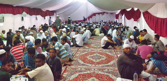 Iftar gathering of Zekreet residents.