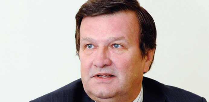 Ukrainian ambassador to Qatar Yevhen Mykytenk.-File photo