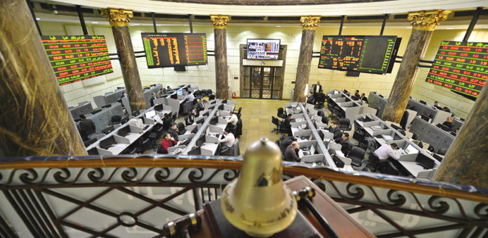 A general view of the Egyptian Stock Market in Cairo.