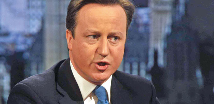   Cameron: to toughen immigration policy.