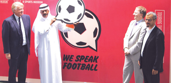 Representatives of organisers of u2018We Speak Footballu2019 during a  conference.