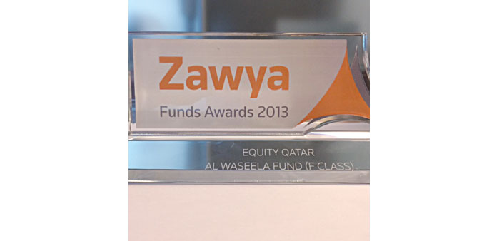 The u2018Qatar Equity Fund of the Yearu2019 award by Zawya.