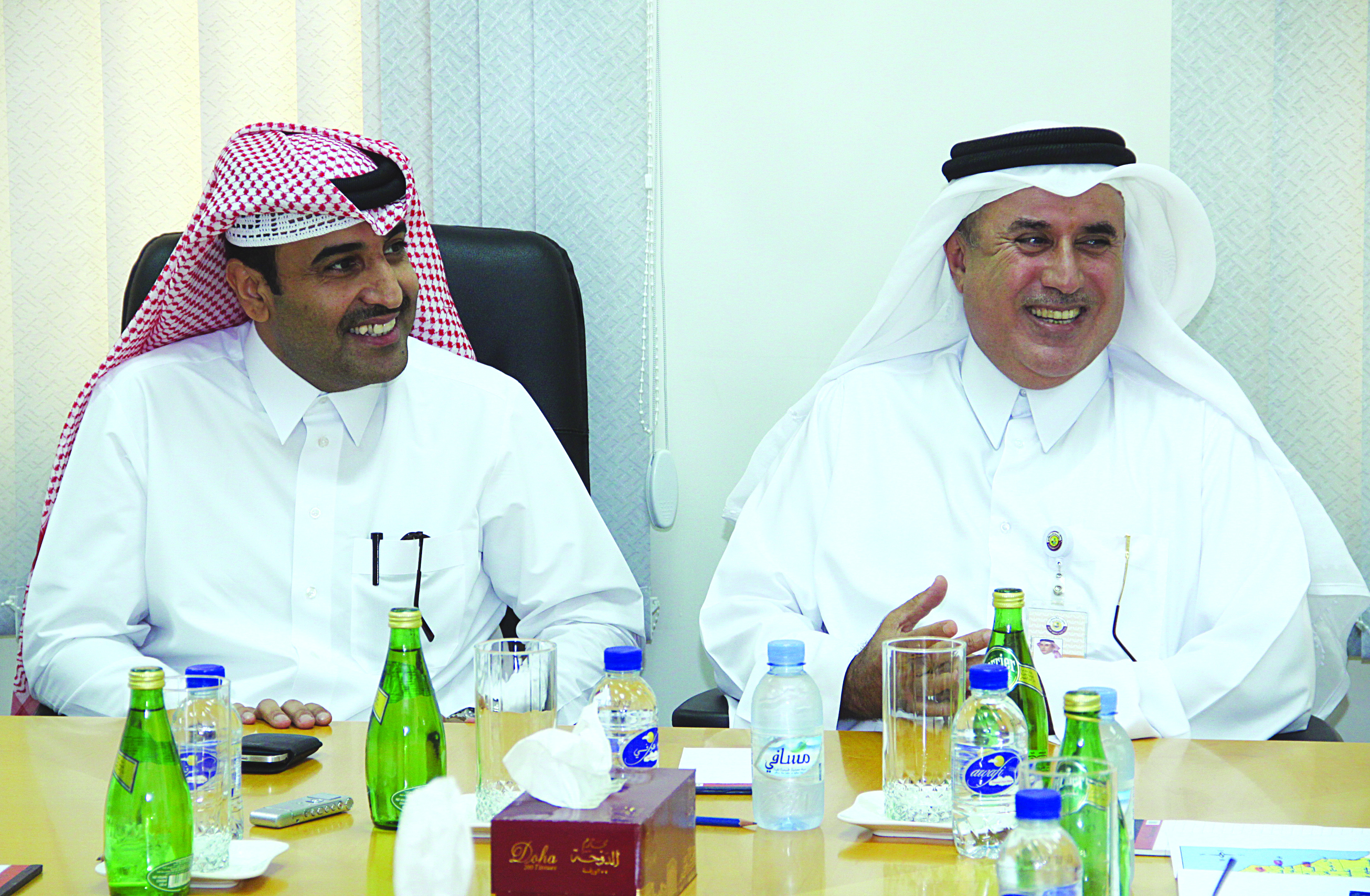The QTA chief and director of Municipality of North speak to media in Al-Shamal 